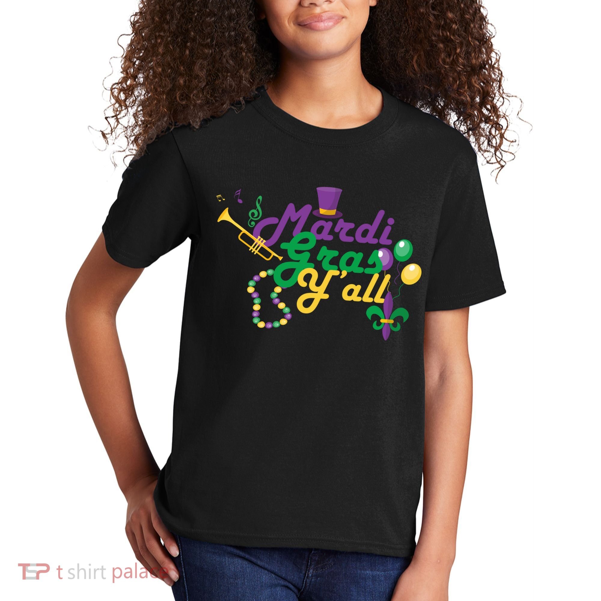 Mardi Gras Y'all Kids T-Shirt