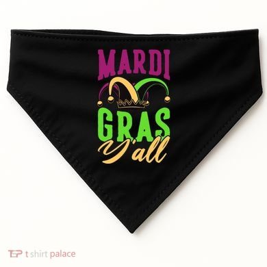 Mardi Gras Y'all Cute USA-Made Doggie Bandana