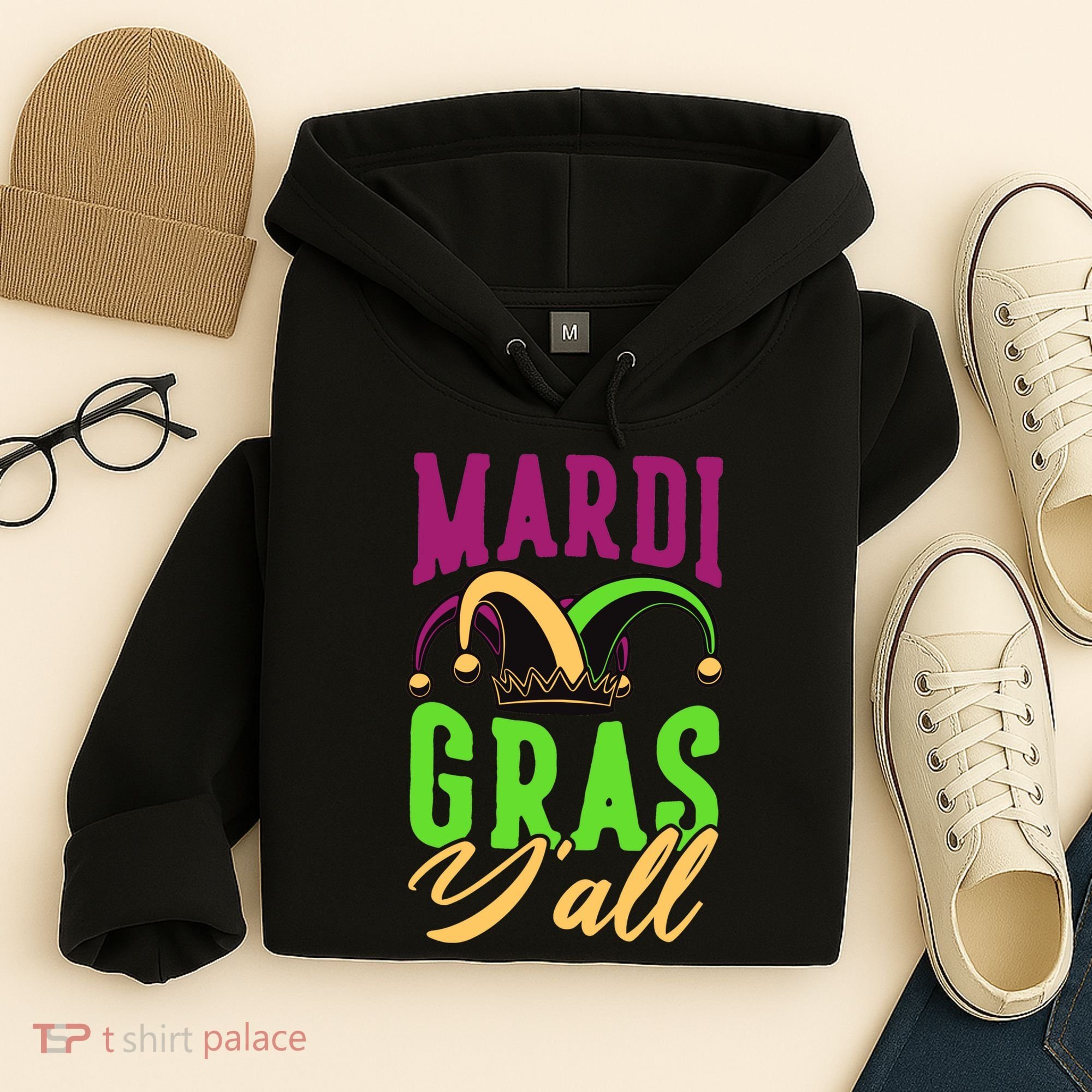 Mardi Gras Y'all Cute Hoodie