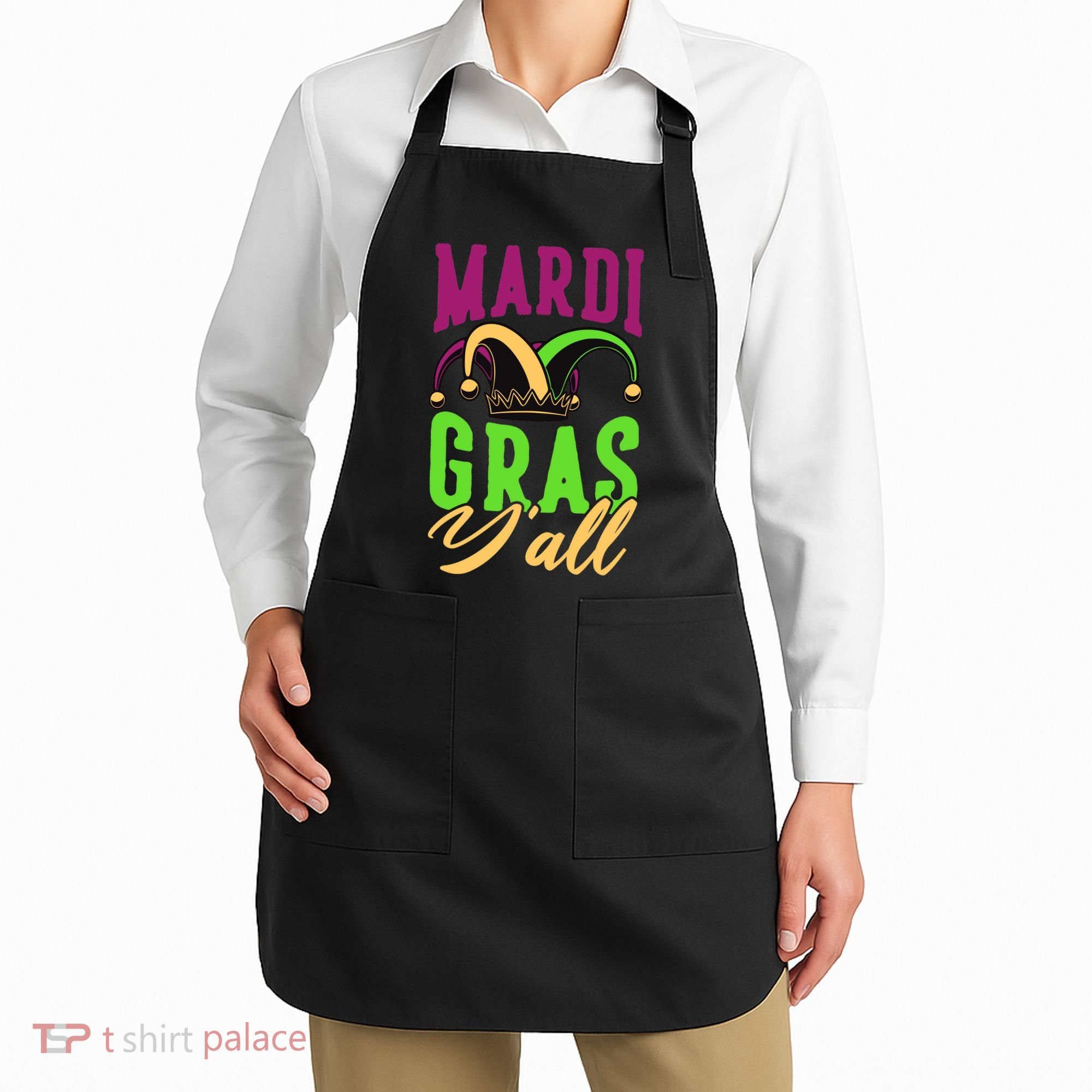 Mardi Gras Y'all Cute Apron