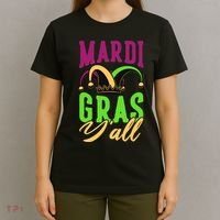 Mardi Gras Y'all Cute T-Shirt thumb 4