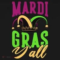 Mardi Gras Y'all Cute Bucket Hat thumb 4