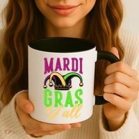 Mardi Gras Y'all Cute Coffee Mug thumb 3