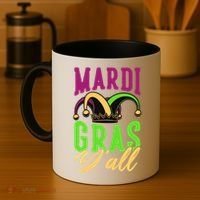 Mardi Gras Y'all Cute Coffee Mug thumb 4