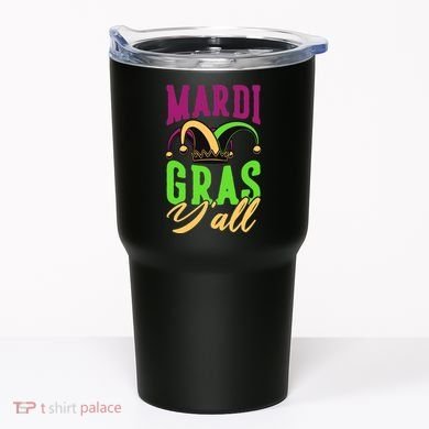Mardi Gras Y'all Cute Tumbler