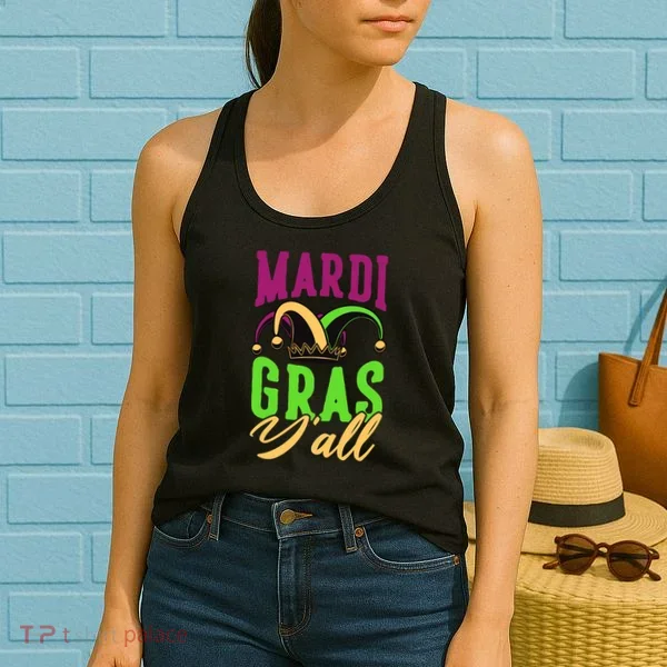 Mardi Gras Y'all Cute Women's Tank Top