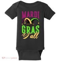 Mardi Gras Y'all Cute Baby Bodysuit thumb 0