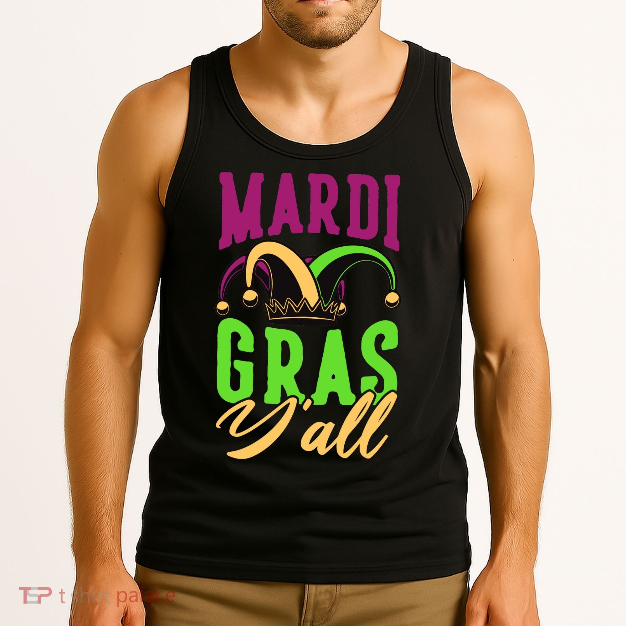 Mardi Gras Y'all Cute Tank Top