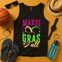 Mardi Gras Y'all Cute Tank Top thumb 4