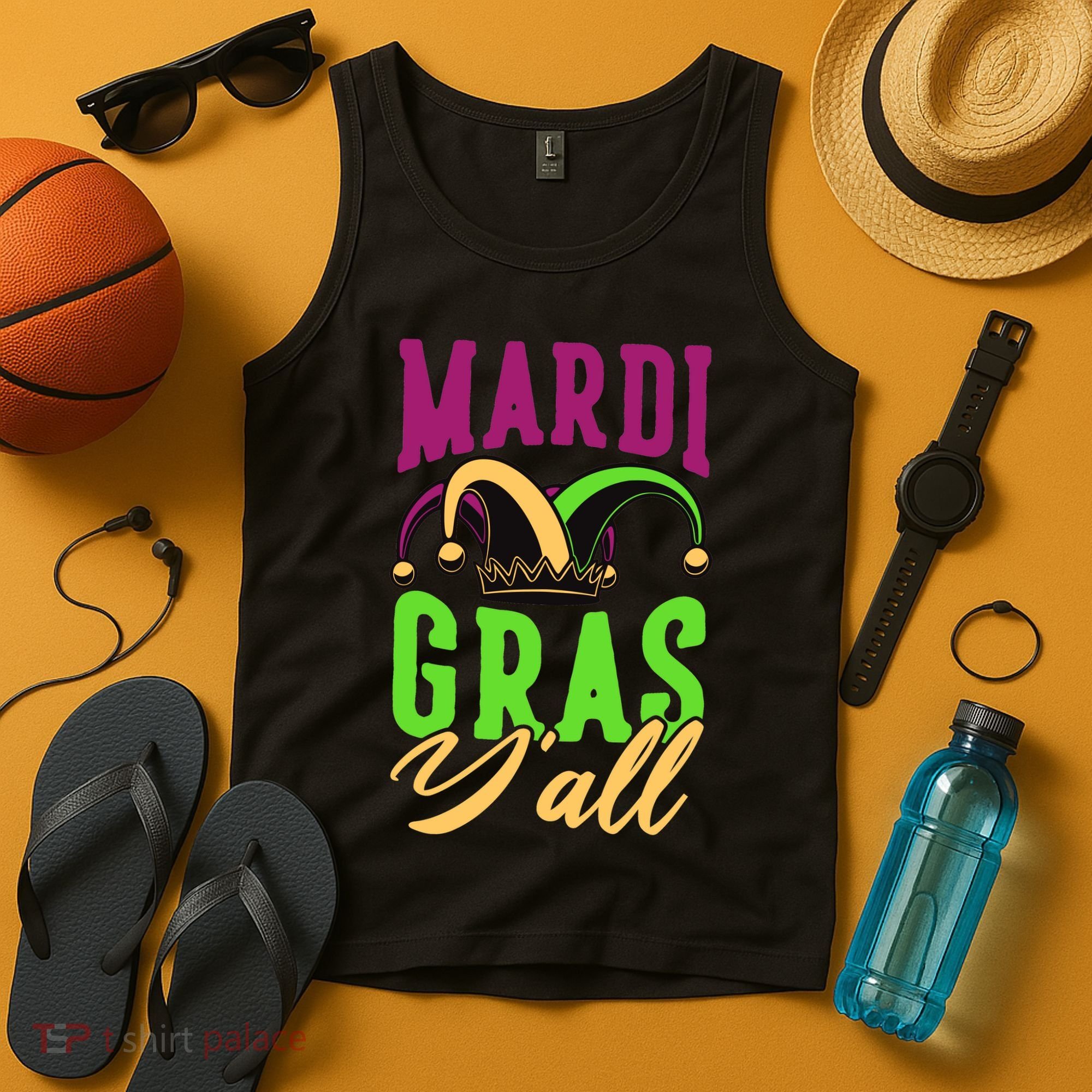 Mardi Gras Y'all Cute Tank Top