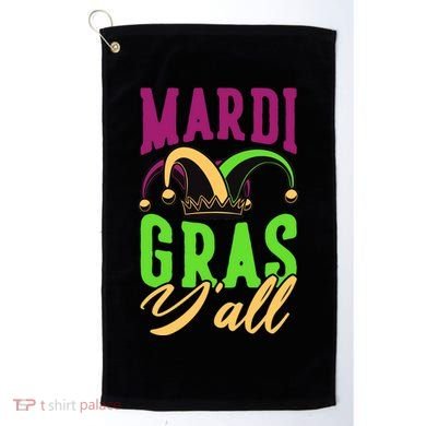 Mardi Gras Y'all Cute Golf Towel