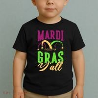 Mardi Gras Y'all Cute Toddler T-Shirt thumb 2