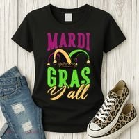 Mardi Gras Y'all Cute Women's T-Shirt thumb 3