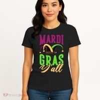 Mardi Gras Y'all Cute Women's T-Shirt thumb 4