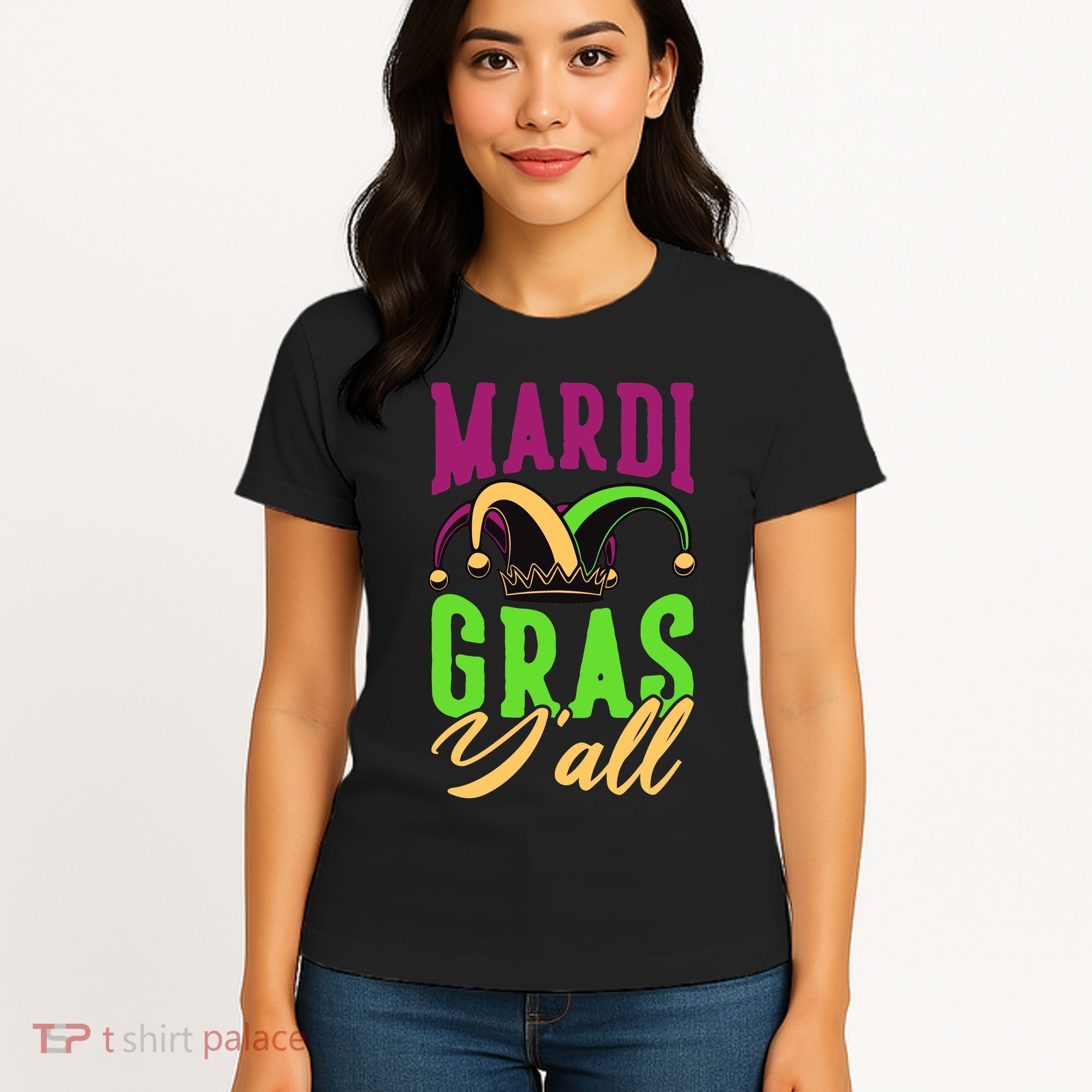 Mardi Gras Y'all Cute Women's T-Shirt