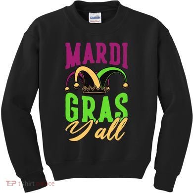Mardi Gras Y'all Cute Kids Sweatshirt