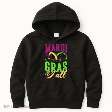 Mardi Gras Y'all Cute Kids Hoodie