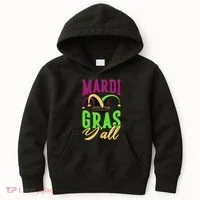 Mardi Gras Y'all Cute Kids Hoodie thumb 0