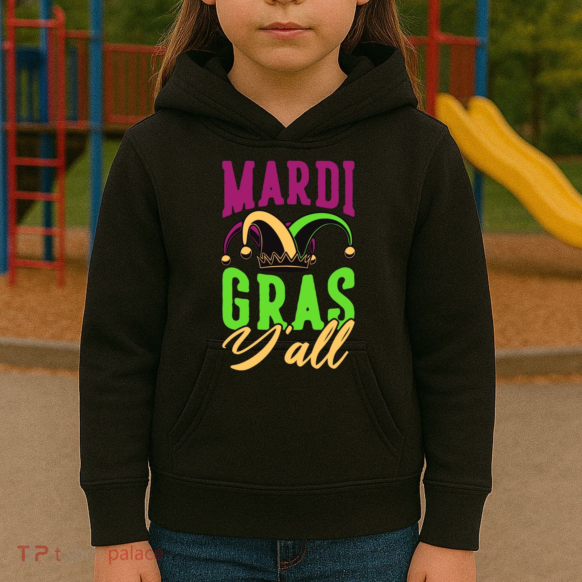 Mardi Gras Y'all Cute Kids Hoodie
