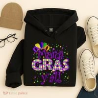 Mardi Gras Y'all New Orleans Party Hoodie thumb 4