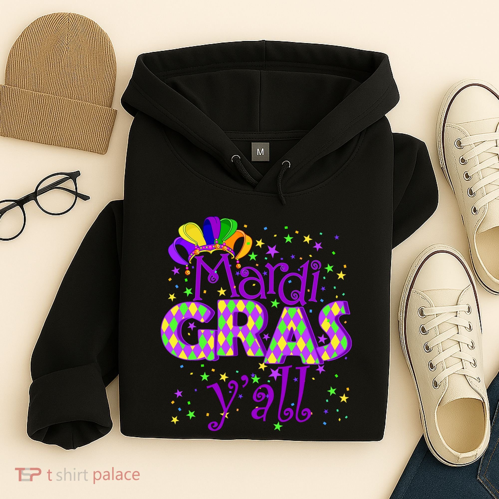 Mardi Gras Y'all New Orleans Party Hoodie