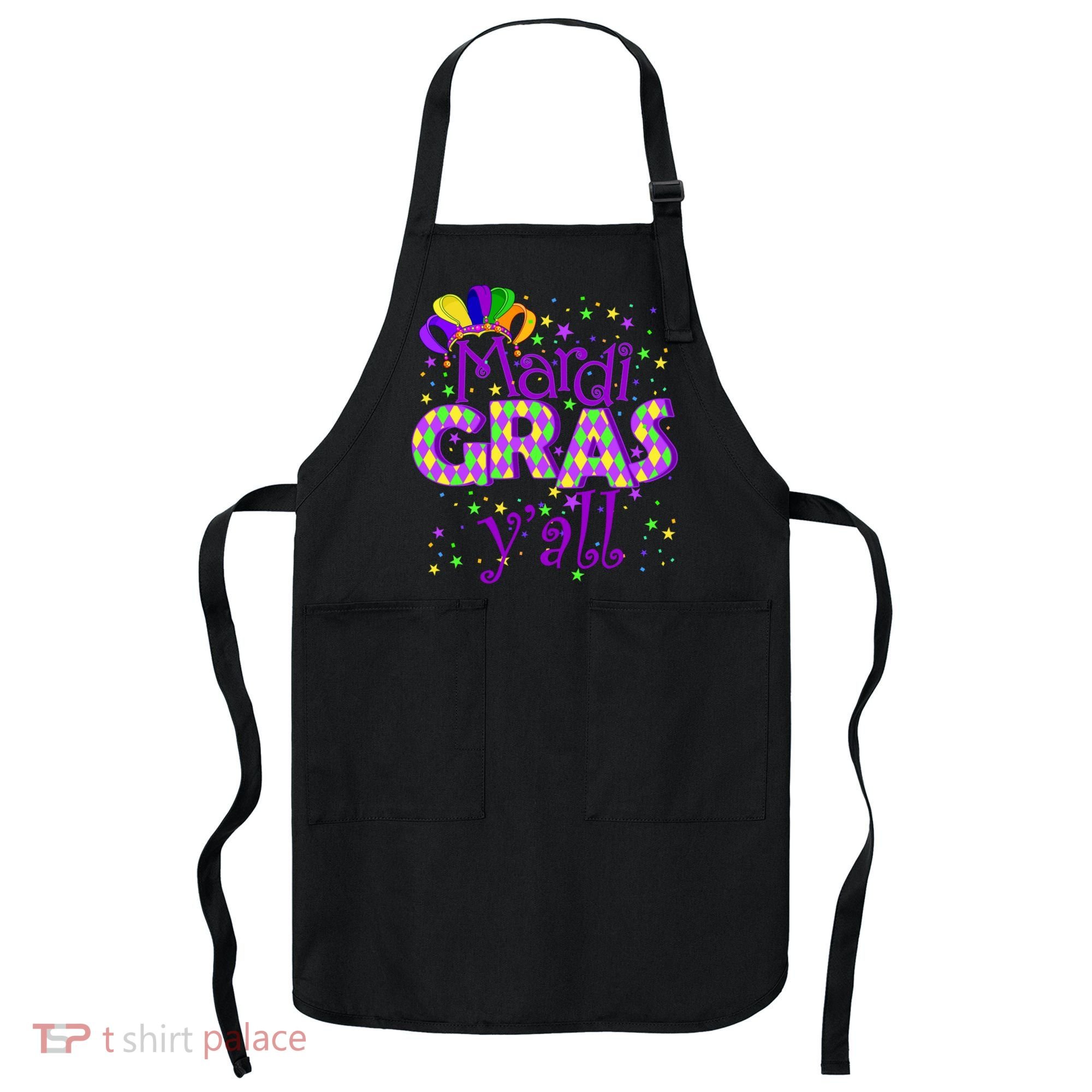 Mardi Gras Y'all New Orleans Party Apron