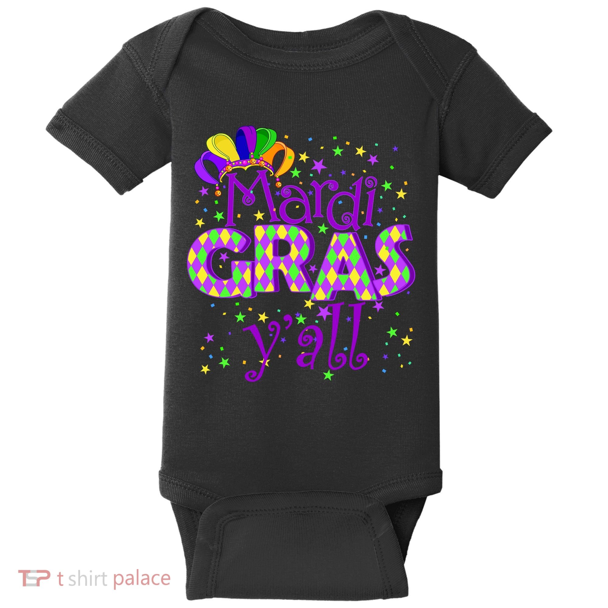 Mardi Gras Y'all New Orleans Party Baby Bodysuit