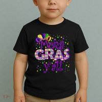 Mardi Gras Y'all New Orleans Party Toddler T-Shirt thumb 2