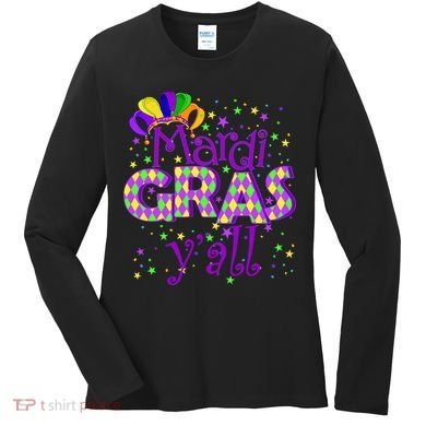Mardi Gras Y'all New Orleans Party Women's Long Sleeve Shirt