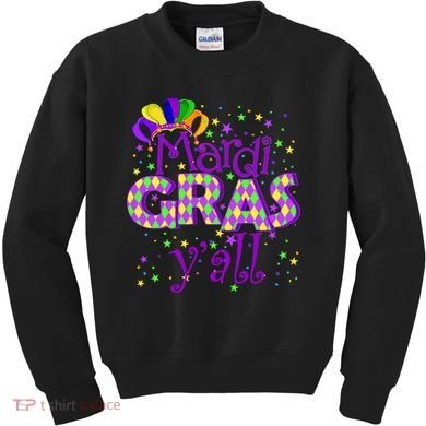 Mardi Gras Y'all New Orleans Party Kids Sweatshirt