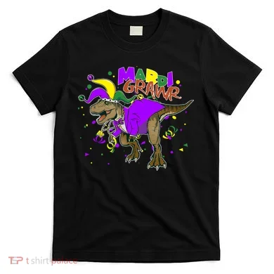 Mardi Grawr T-Rex T-Shirt