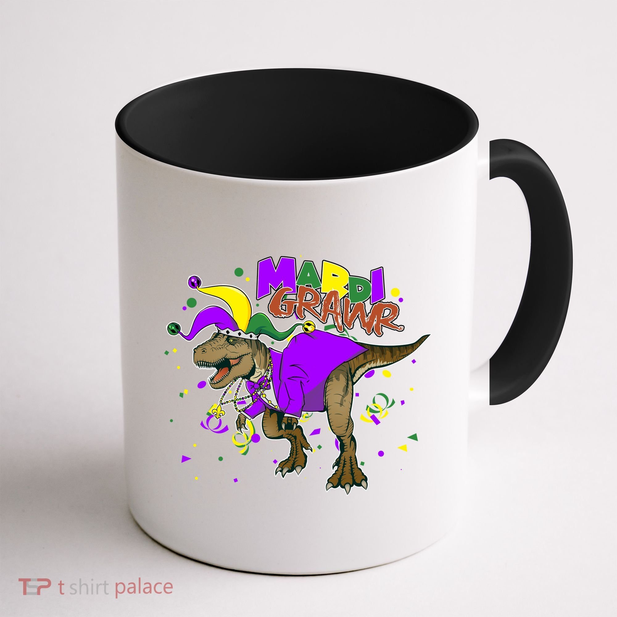 Mardi Grawr T-Rex Coffee Mug