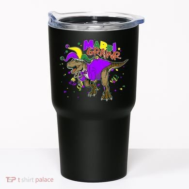 Mardi Grawr T-Rex Tumbler