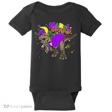 Mardi Grawr T-Rex Baby Bodysuit