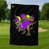 Mardi Grawr T-Rex Golf Towel thumb 1