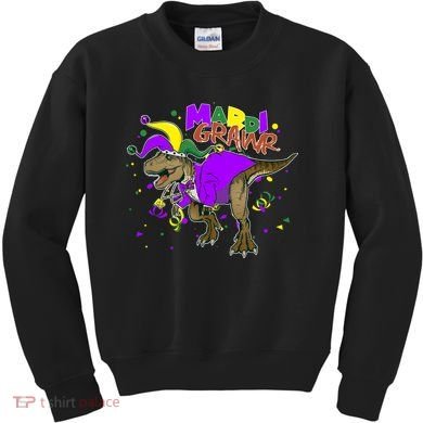Mardi Grawr T-Rex Kids Sweatshirt