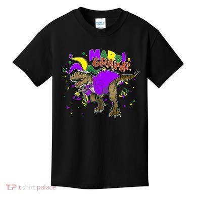 Mardi Grawr T-Rex Kids T-Shirt