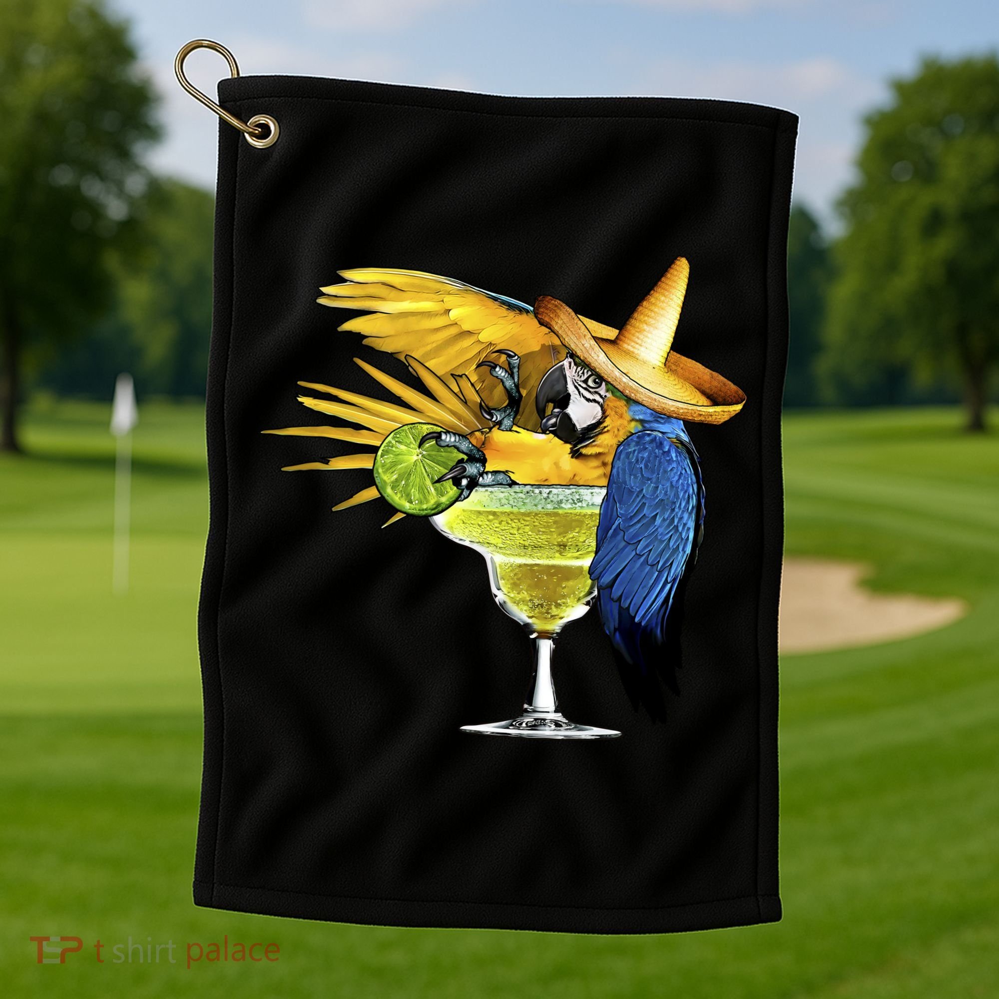 Margarita Parrot Golf Towel