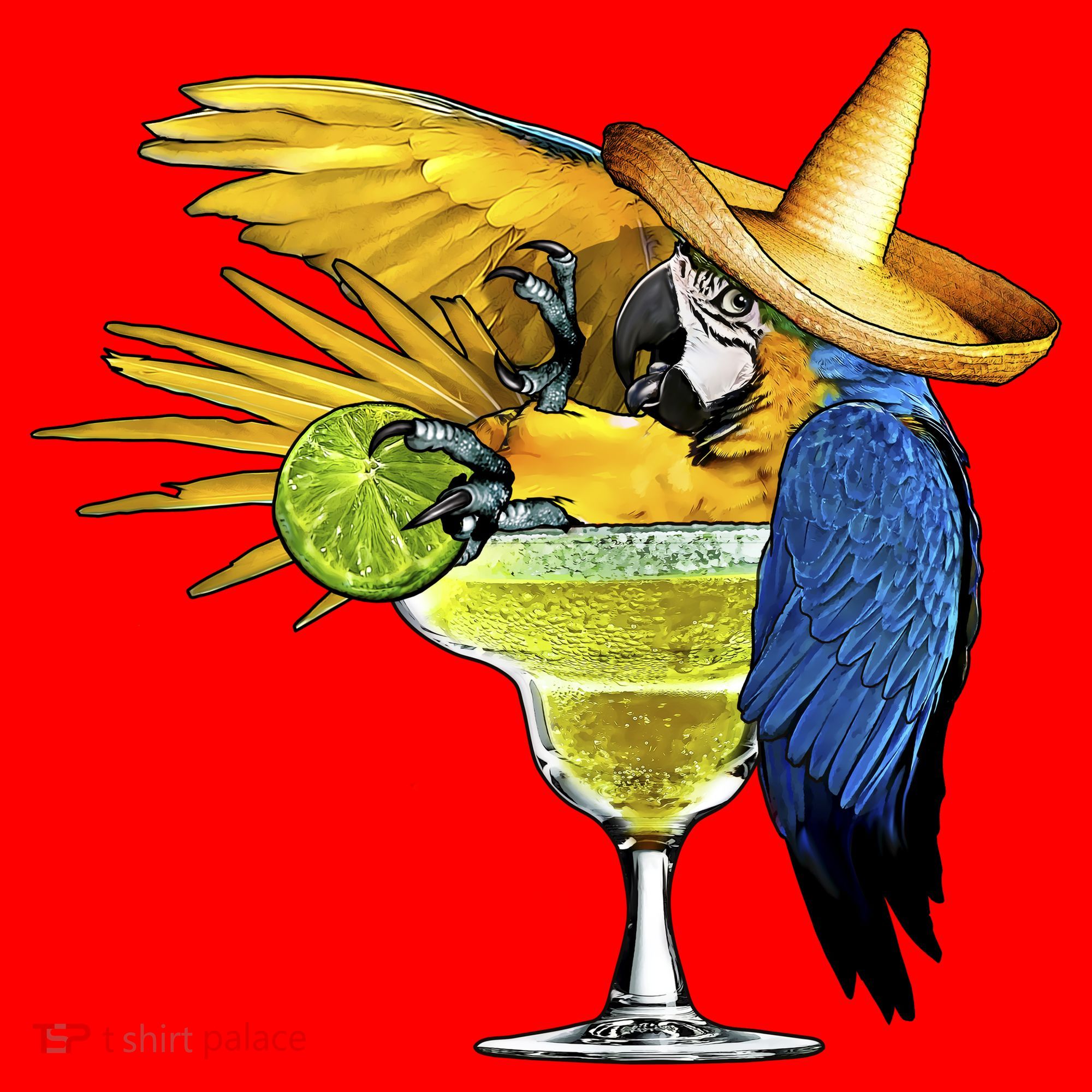 Margarita Parrot Santa Hat