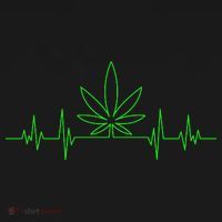 Marijuana Leaf Heartbeat Doggie Tank thumb 4