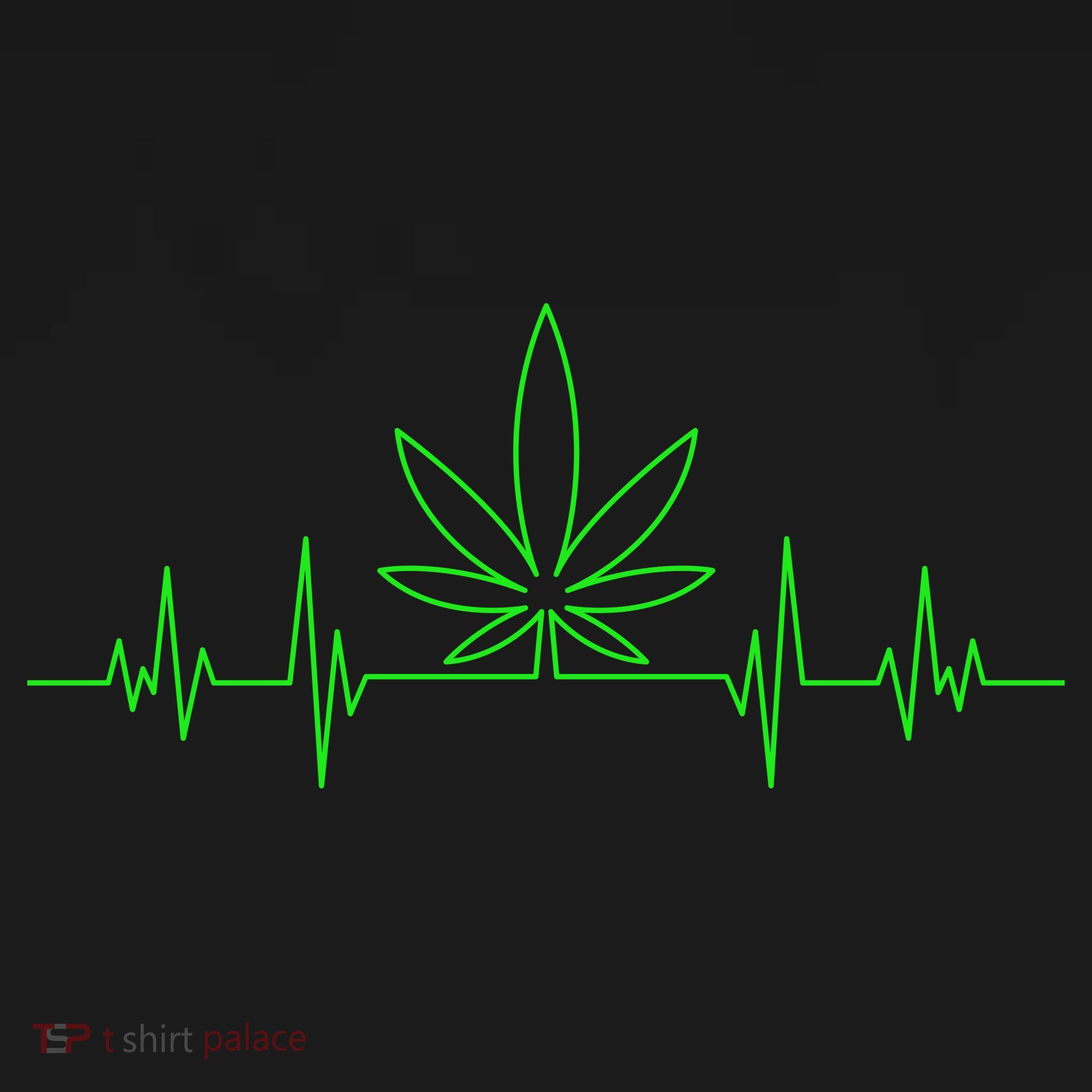 Marijuana Leaf Heartbeat Doggie Tank