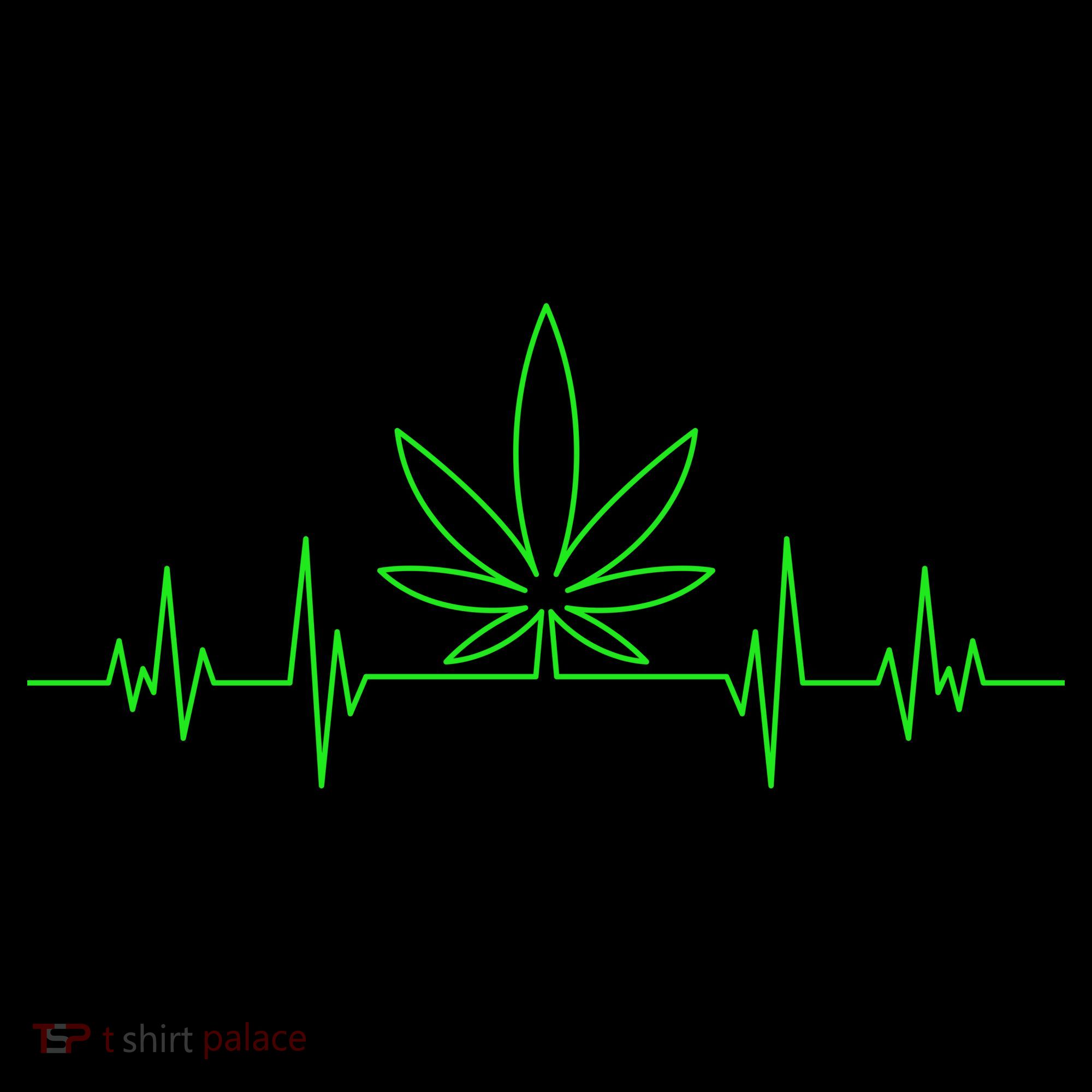 Marijuana Leaf Heartbeat Apron