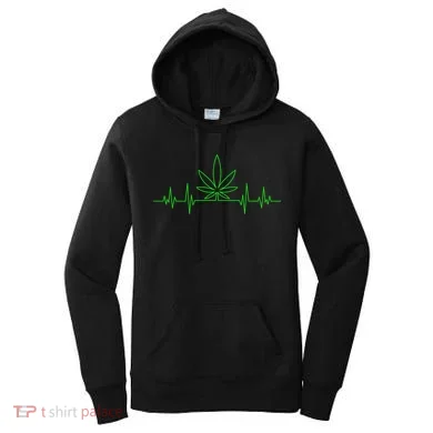 Marijuana Leaf Heartbeat Women's Hoodie