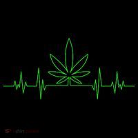 Marijuana Leaf Heartbeat Women's Hoodie thumb 2