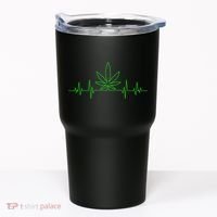 Marijuana Leaf Heartbeat Tumbler thumb 0