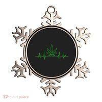 Marijuana Leaf Heartbeat Ornament thumb 0