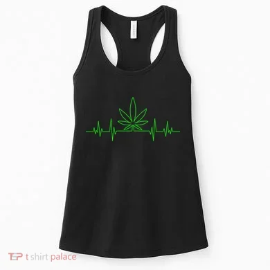 Marijuana Leaf Heartbeat Women's Tank Top