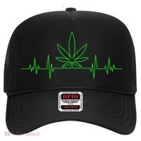 Marijuana Leaf Heartbeat Hat thumb 0