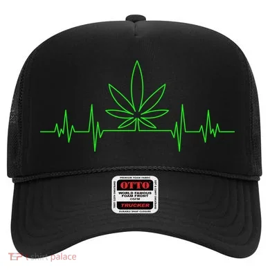 Marijuana Leaf Heartbeat Hat