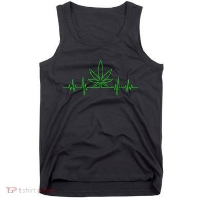 Marijuana Leaf Heartbeat Tank Top